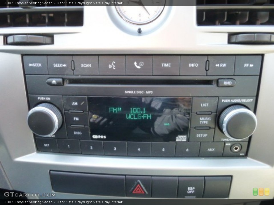 Dark Slate Gray/Light Slate Gray Interior Audio System for the 2007 Chrysler Sebring Sedan #78427721