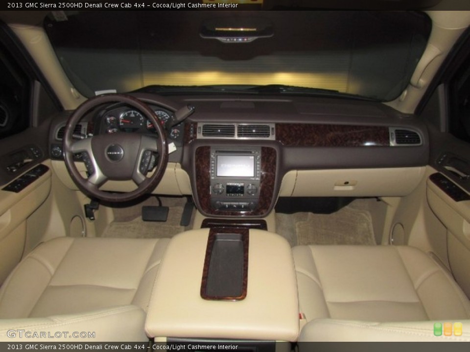 Cocoa/Light Cashmere Interior Dashboard for the 2013 GMC Sierra 2500HD Denali Crew Cab 4x4 #78428537