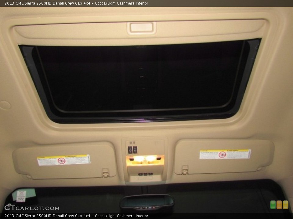Cocoa/Light Cashmere Interior Sunroof for the 2013 GMC Sierra 2500HD Denali Crew Cab 4x4 #78428612