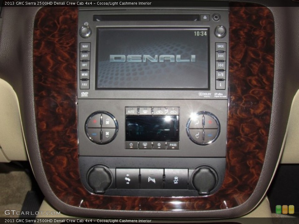 Cocoa/Light Cashmere Interior Controls for the 2013 GMC Sierra 2500HD Denali Crew Cab 4x4 #78428666