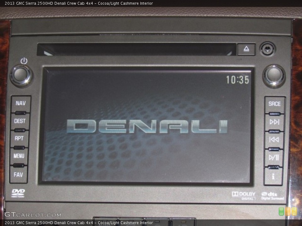 Cocoa/Light Cashmere Interior Controls for the 2013 GMC Sierra 2500HD Denali Crew Cab 4x4 #78428690