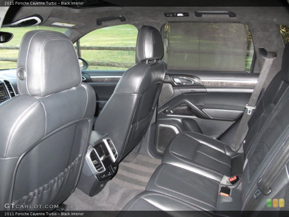 Black Interior Rear Seat for the 2011 Porsche Cayenne Turbo #78429182