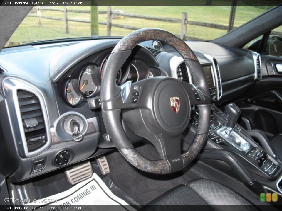 Black Interior Steering Wheel for the 2011 Porsche Cayenne Turbo #78429203