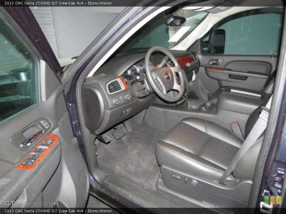 Ebony Interior Photo for the 2013 GMC Sierra 2500HD SLT Crew Cab 4x4 #78429209