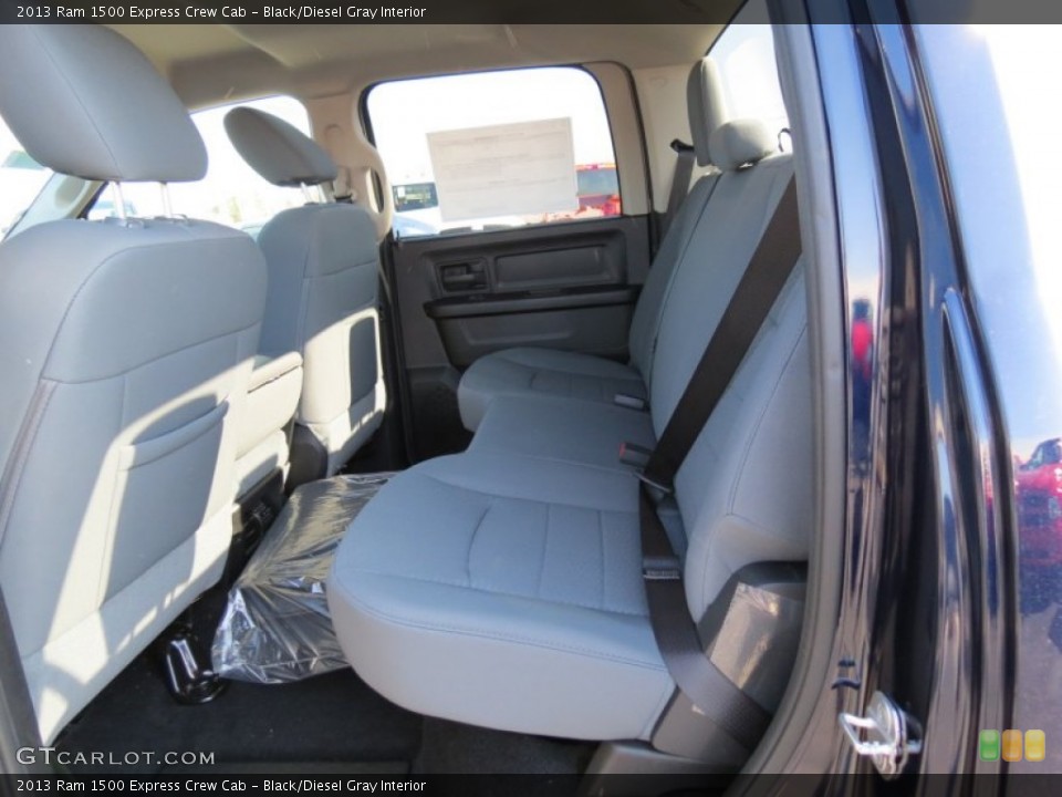 Black/Diesel Gray Interior Rear Seat for the 2013 Ram 1500 Express Crew Cab #78429391