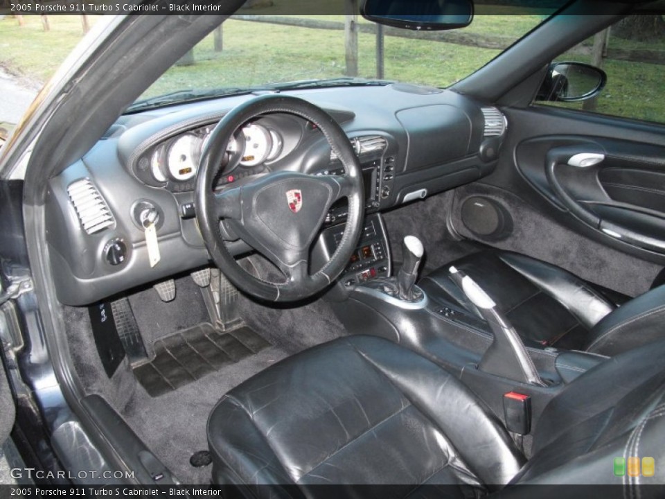 Black Interior Prime Interior for the 2005 Porsche 911 Turbo S Cabriolet #78429501