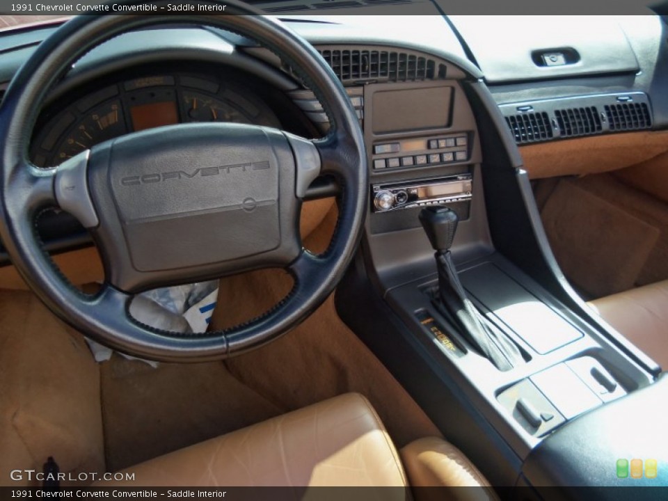 Saddle Interior Dashboard for the 1991 Chevrolet Corvette Convertible #78430436