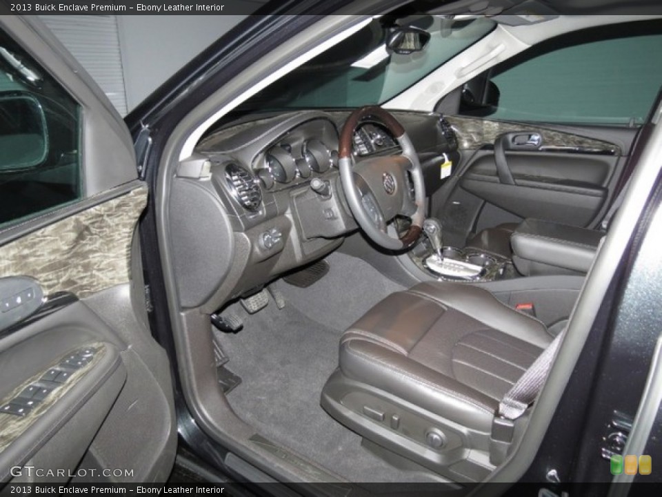 Ebony Leather Interior Photo for the 2013 Buick Enclave Premium #78430988