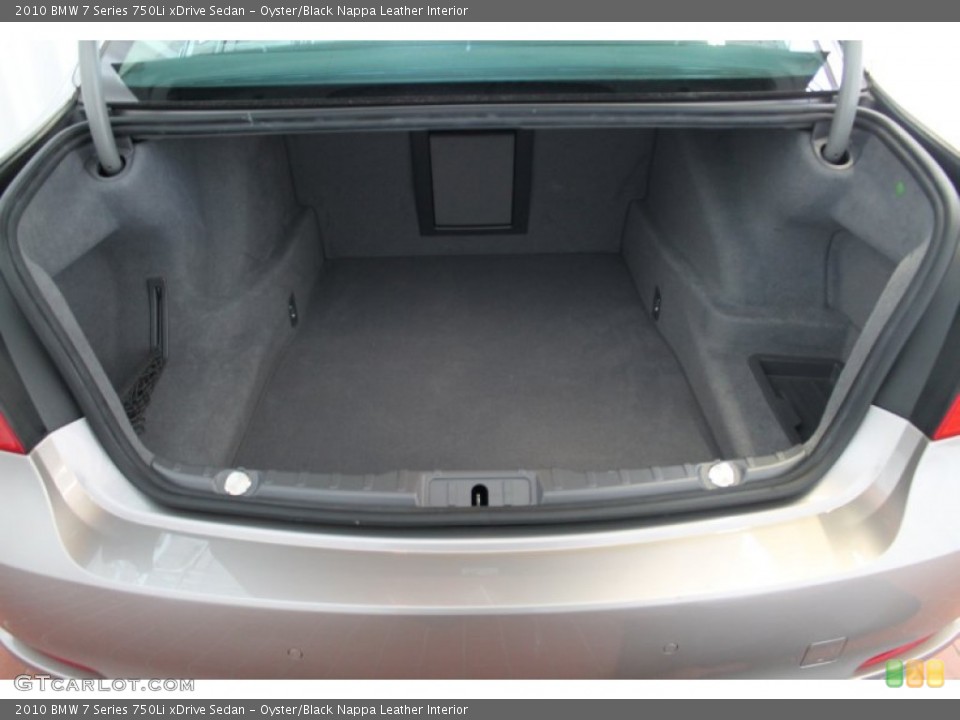 Oyster/Black Nappa Leather Interior Trunk for the 2010 BMW 7 Series 750Li xDrive Sedan #78432870
