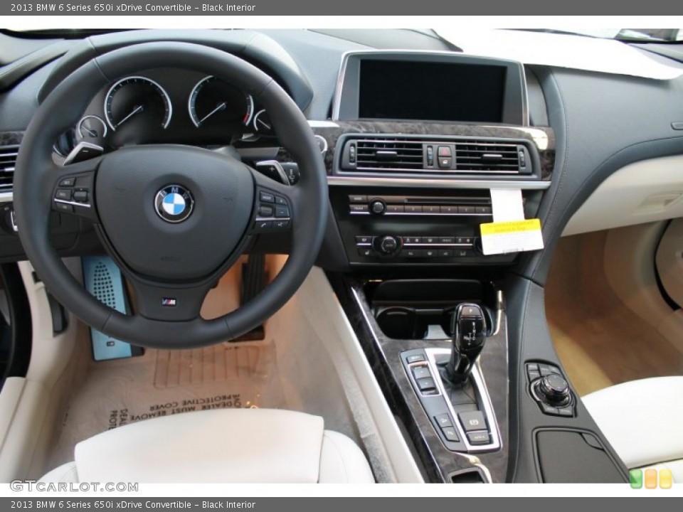 Black Interior Dashboard for the 2013 BMW 6 Series 650i xDrive Convertible #78434474