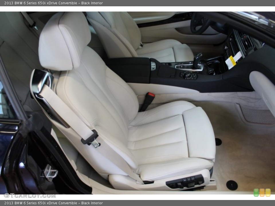 Black Interior Front Seat for the 2013 BMW 6 Series 650i xDrive Convertible #78434530