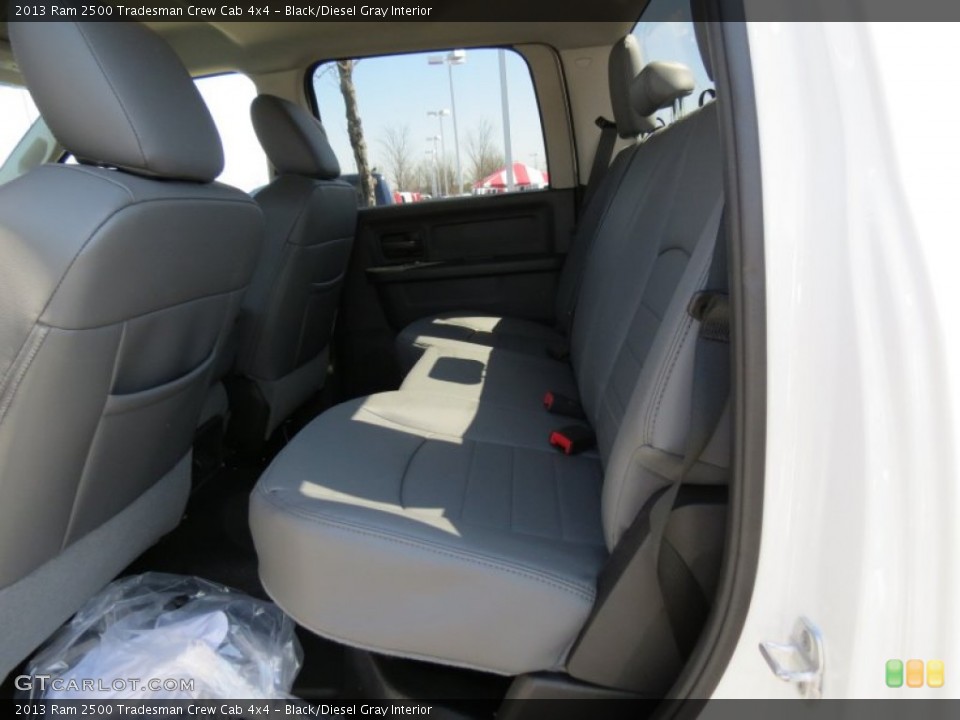 Black/Diesel Gray Interior Rear Seat for the 2013 Ram 2500 Tradesman Crew Cab 4x4 #78434551