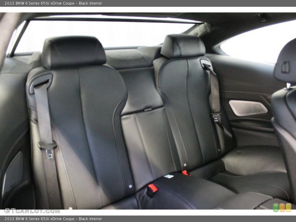 Black Interior Rear Seat for the 2013 BMW 6 Series 650i xDrive Coupe #78435079