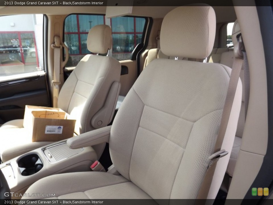 Black/Sandstorm Interior Front Seat for the 2013 Dodge Grand Caravan SXT #78436649