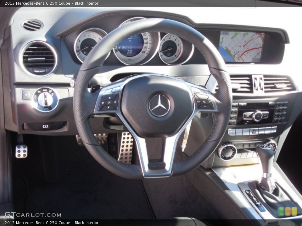Black Interior Steering Wheel for the 2013 Mercedes-Benz C 250 Coupe #78437884