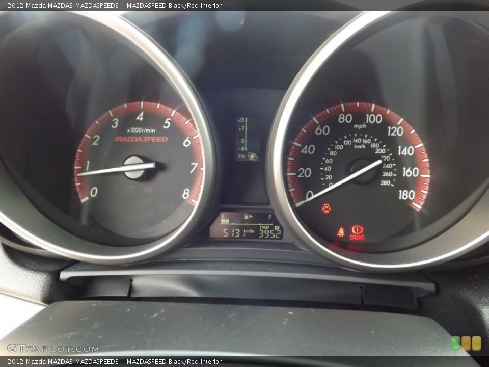 MAZDASPEED Black/Red Interior Gauges for the 2012 Mazda MAZDA3 MAZDASPEED3 #78438292