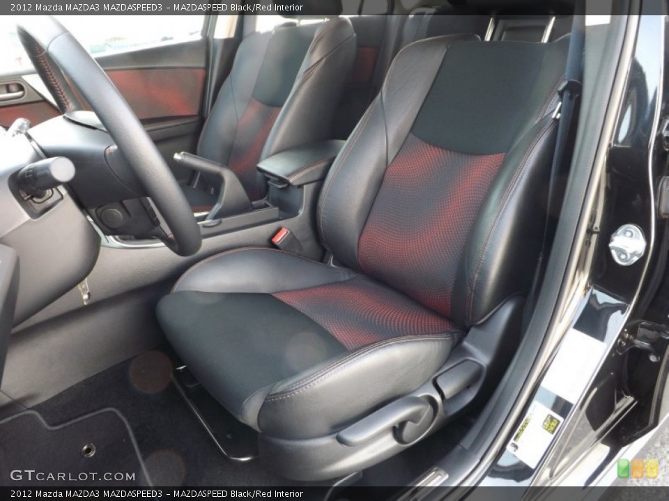 MAZDASPEED Black/Red Interior Front Seat for the 2012 Mazda MAZDA3 MAZDASPEED3 #78438339