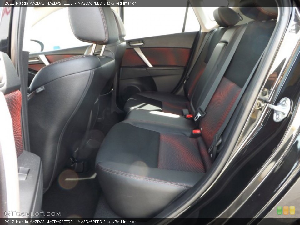 MAZDASPEED Black/Red Interior Rear Seat for the 2012 Mazda MAZDA3 MAZDASPEED3 #78438352