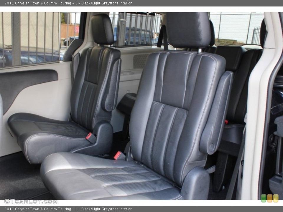 Black/Light Graystone Interior Rear Seat for the 2011 Chrysler Town & Country Touring - L #78438503