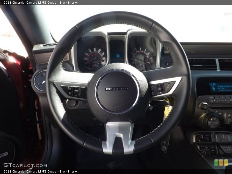 Black Interior Steering Wheel for the 2011 Chevrolet Camaro LT/RS Coupe #78438668
