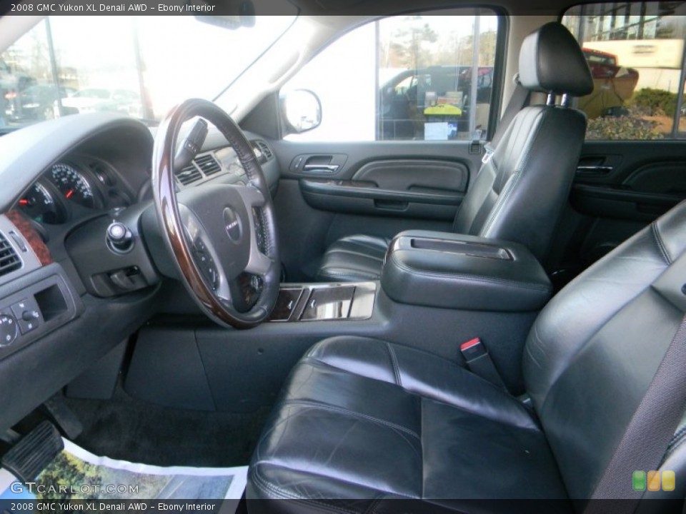 Ebony Interior Photo for the 2008 GMC Yukon XL Denali AWD #78440342