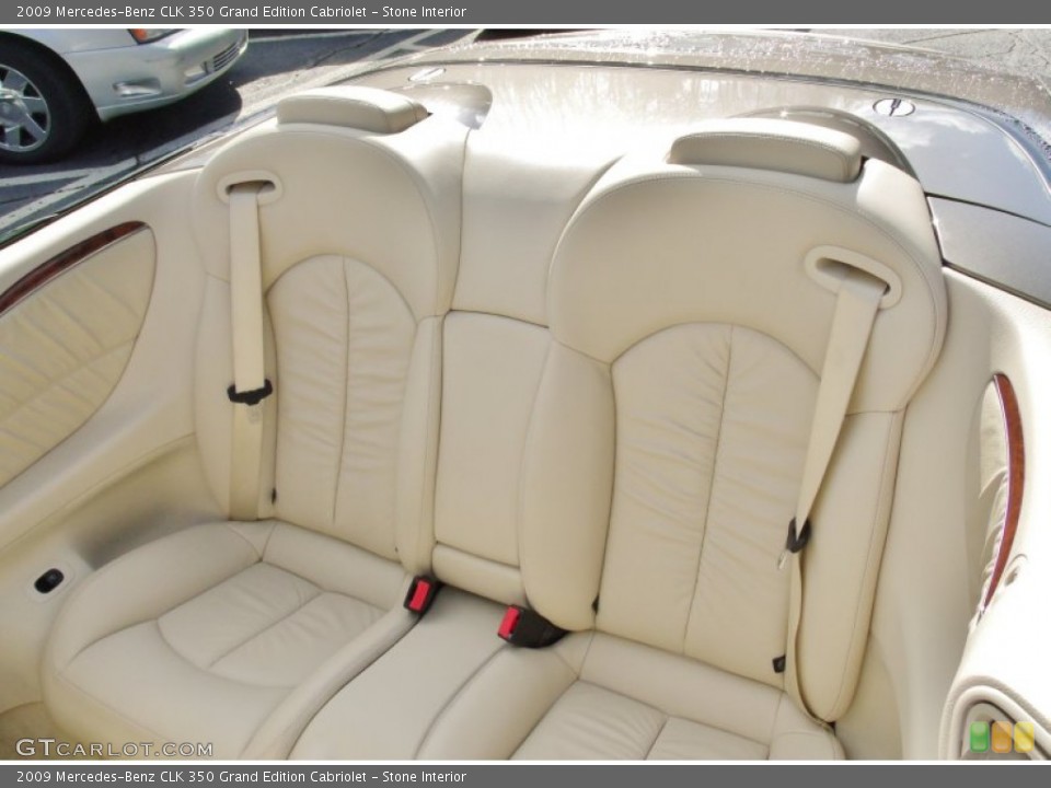 Stone Interior Rear Seat for the 2009 Mercedes-Benz CLK 350 Grand Edition Cabriolet #78440909