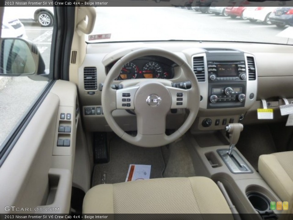 Beige Interior Dashboard for the 2013 Nissan Frontier SV V6 Crew Cab 4x4 #78442647