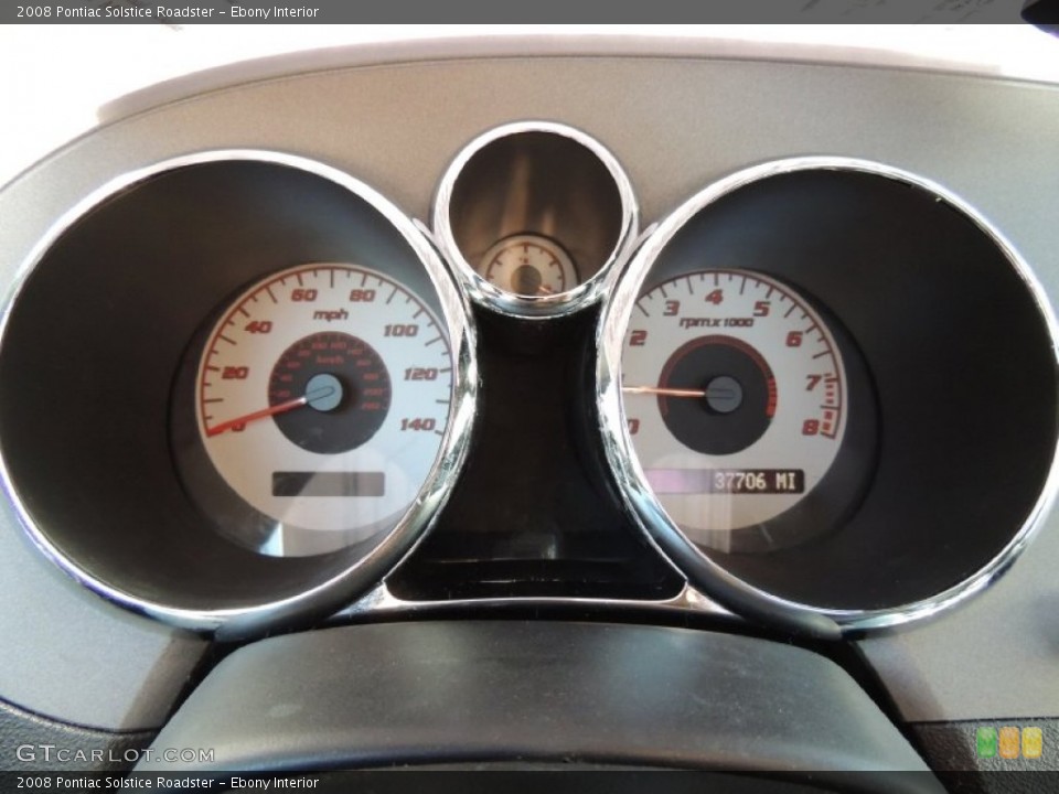 Ebony Interior Gauges for the 2008 Pontiac Solstice Roadster #78444021