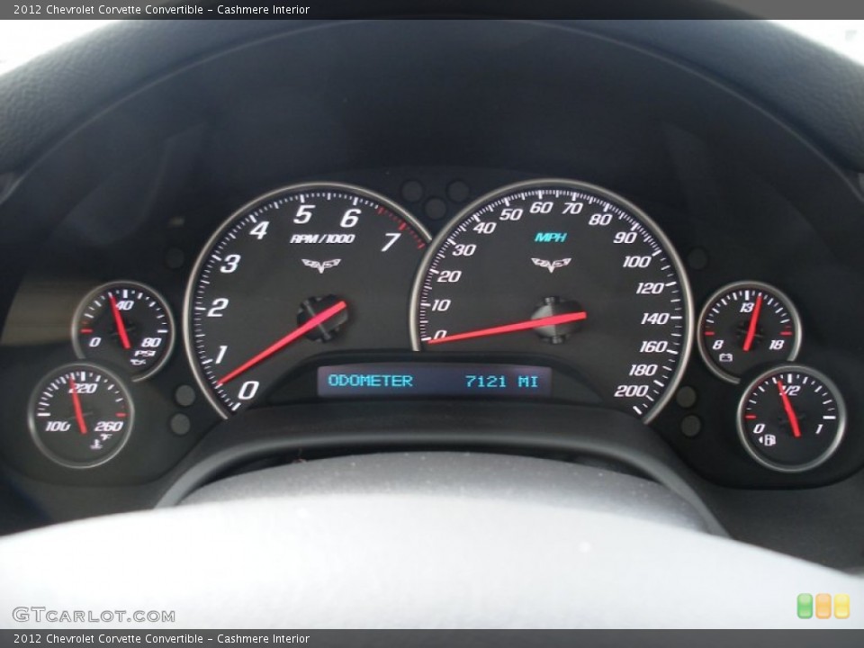 Cashmere Interior Gauges for the 2012 Chevrolet Corvette Convertible #78444377