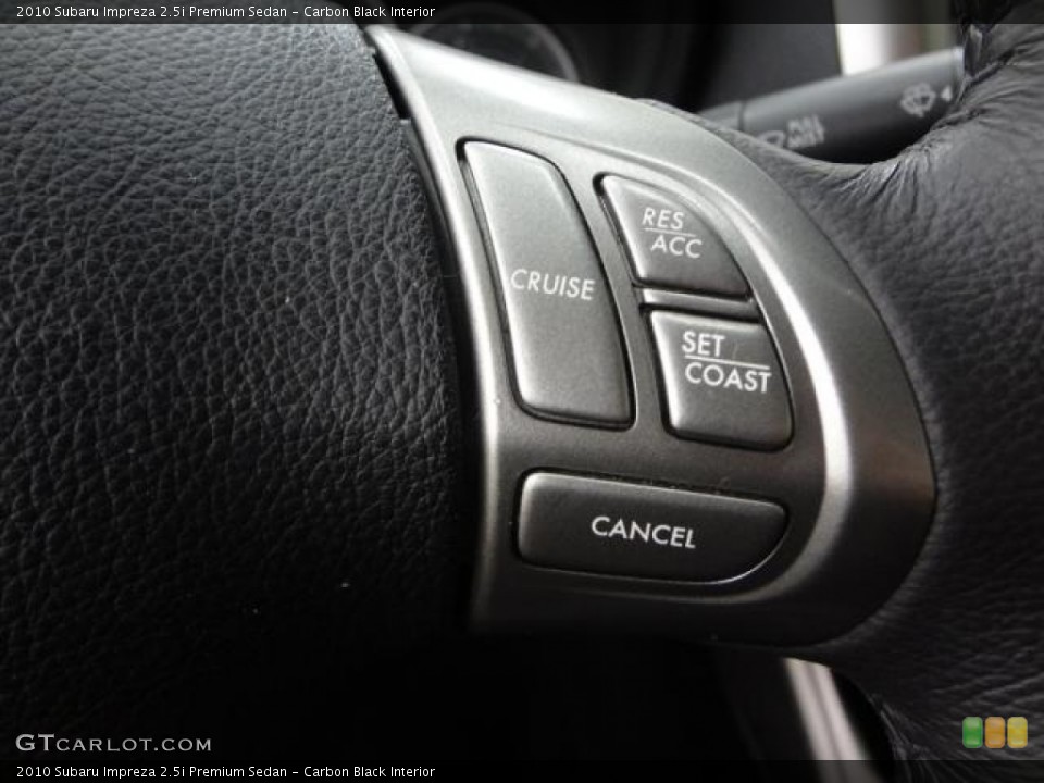 Carbon Black Interior Controls for the 2010 Subaru Impreza 2.5i Premium Sedan #78444623