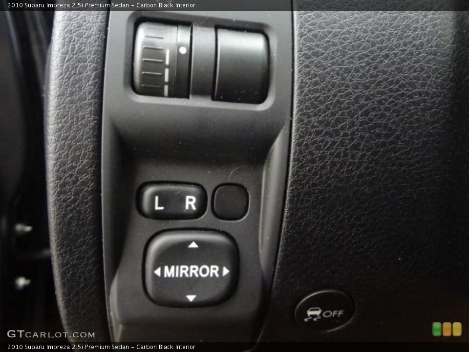 Carbon Black Interior Controls for the 2010 Subaru Impreza 2.5i Premium Sedan #78444669