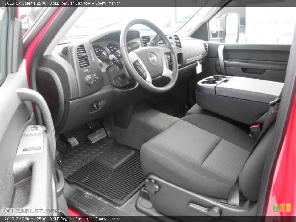Ebony Interior Photo for the 2013 GMC Sierra 2500HD SLE Regular Cab 4x4 #78444683