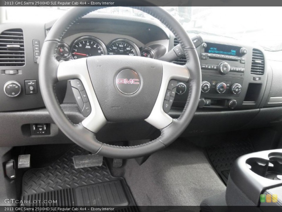 Ebony Interior Steering Wheel for the 2013 GMC Sierra 2500HD SLE Regular Cab 4x4 #78444839
