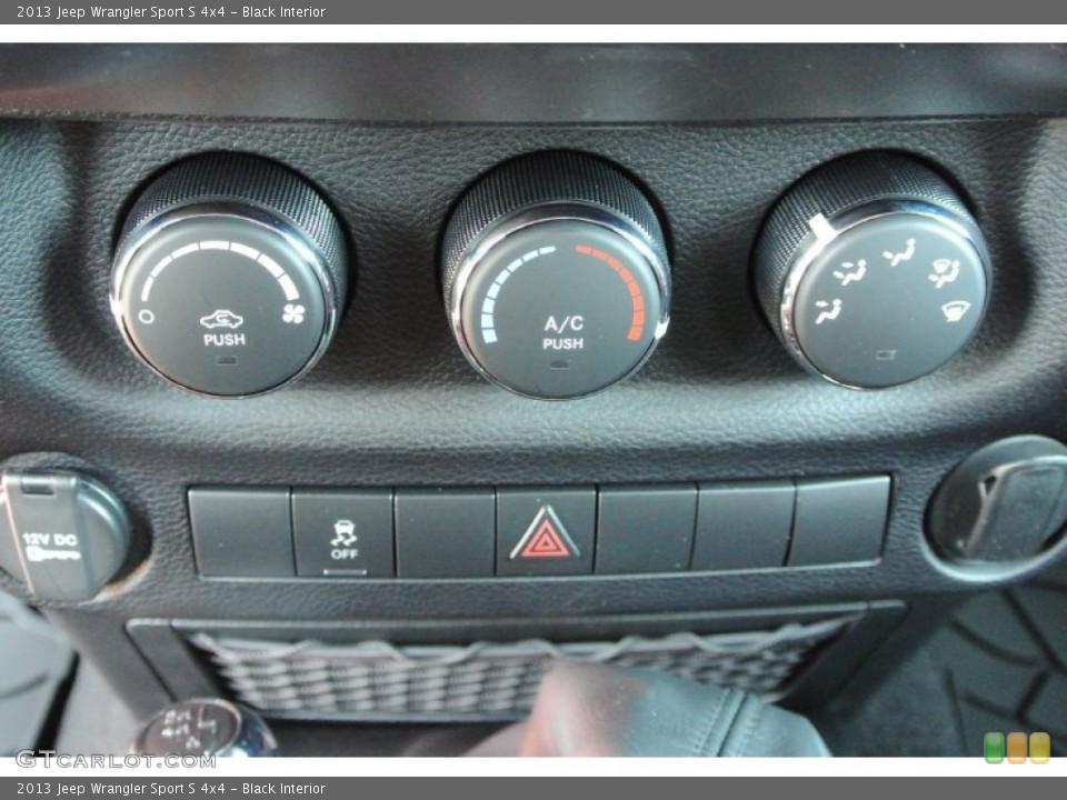 Black Interior Controls for the 2013 Jeep Wrangler Sport S 4x4 #78448499