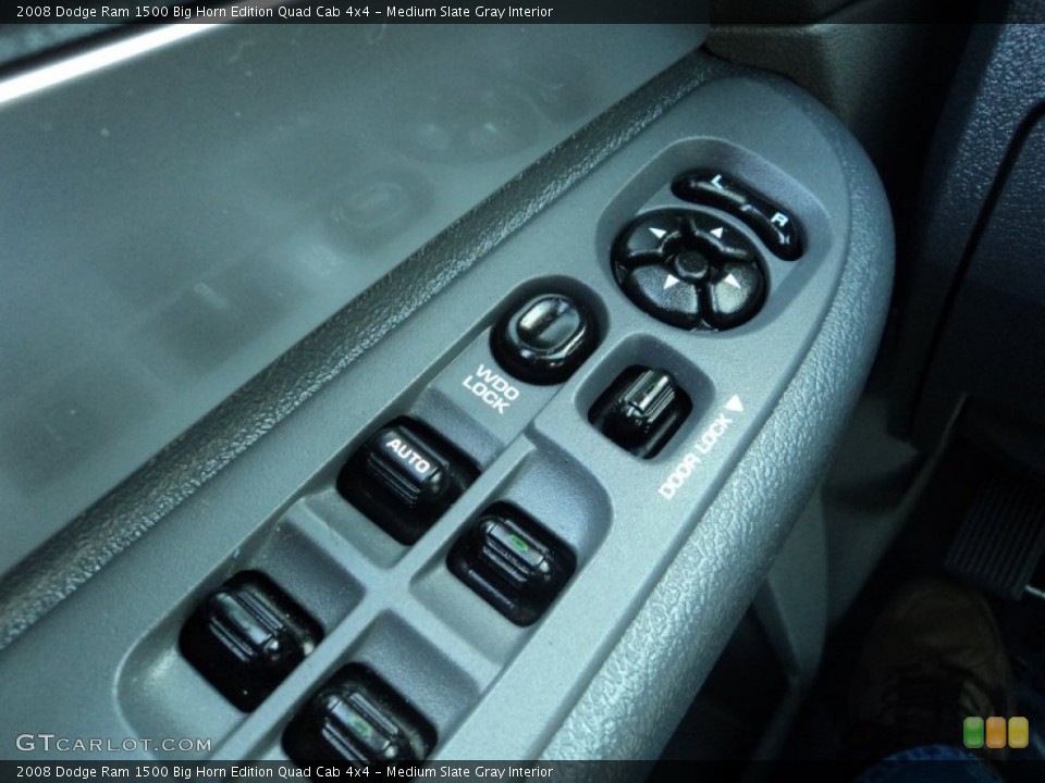 Medium Slate Gray Interior Controls for the 2008 Dodge Ram 1500 Big Horn Edition Quad Cab 4x4 #78450650