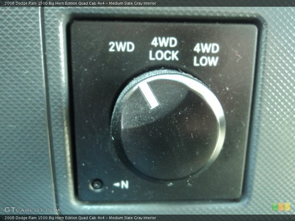 Medium Slate Gray Interior Controls for the 2008 Dodge Ram 1500 Big Horn Edition Quad Cab 4x4 #78450737