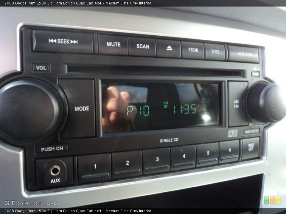 Medium Slate Gray Interior Audio System for the 2008 Dodge Ram 1500 Big Horn Edition Quad Cab 4x4 #78450751