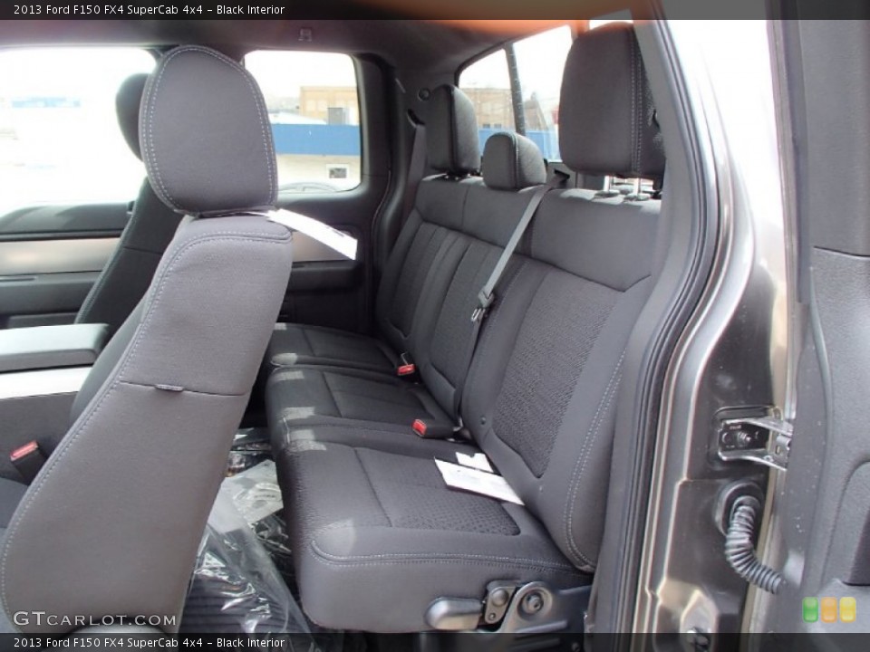 Black Interior Rear Seat for the 2013 Ford F150 FX4 SuperCab 4x4 #78451940