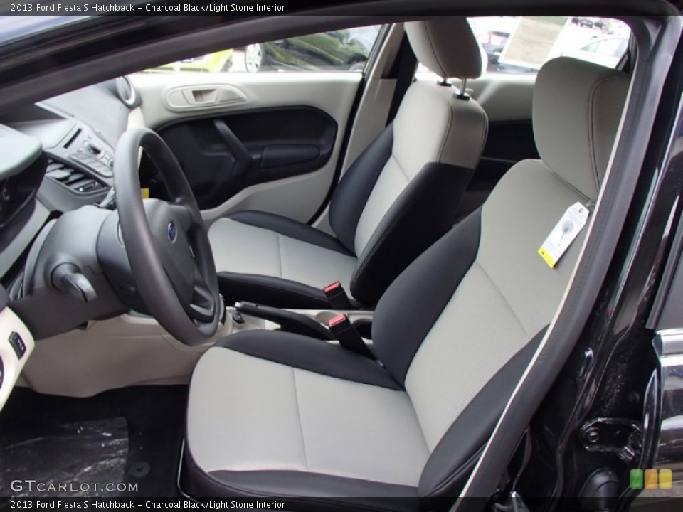 Charcoal Black/Light Stone Interior Front Seat for the 2013 Ford Fiesta S Hatchback #78452812