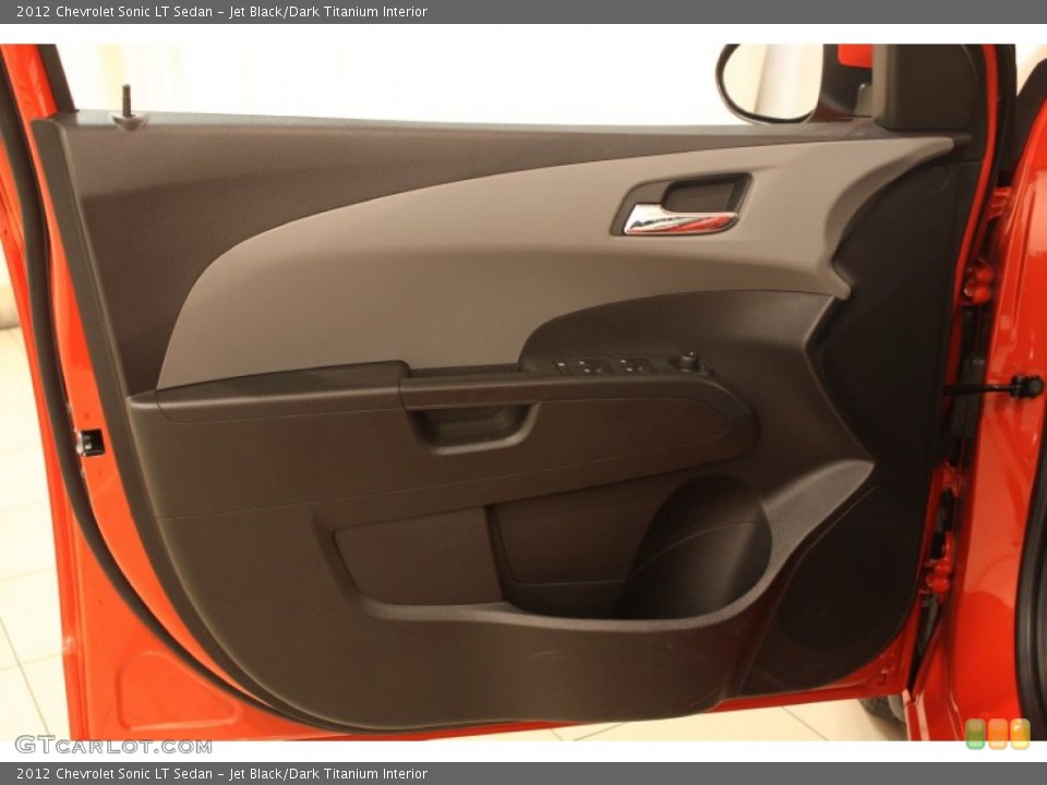 Jet Black/Dark Titanium Interior Door Panel for the 2012 Chevrolet Sonic LT Sedan #78454661