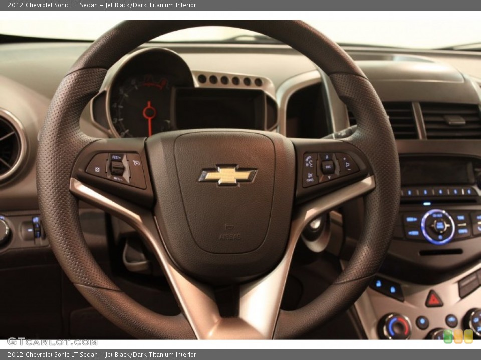 Jet Black/Dark Titanium Interior Steering Wheel for the 2012 Chevrolet Sonic LT Sedan #78454673
