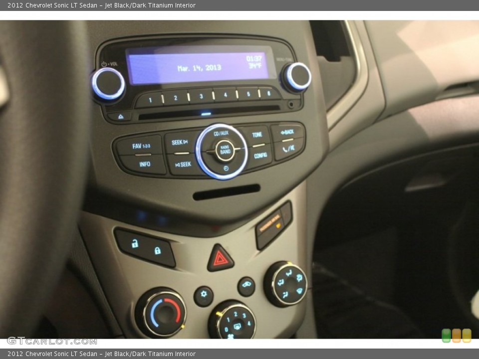 Jet Black/Dark Titanium Interior Controls for the 2012 Chevrolet Sonic LT Sedan #78454695