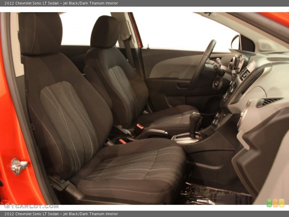 Jet Black/Dark Titanium Interior Front Seat for the 2012 Chevrolet Sonic LT Sedan #78454709