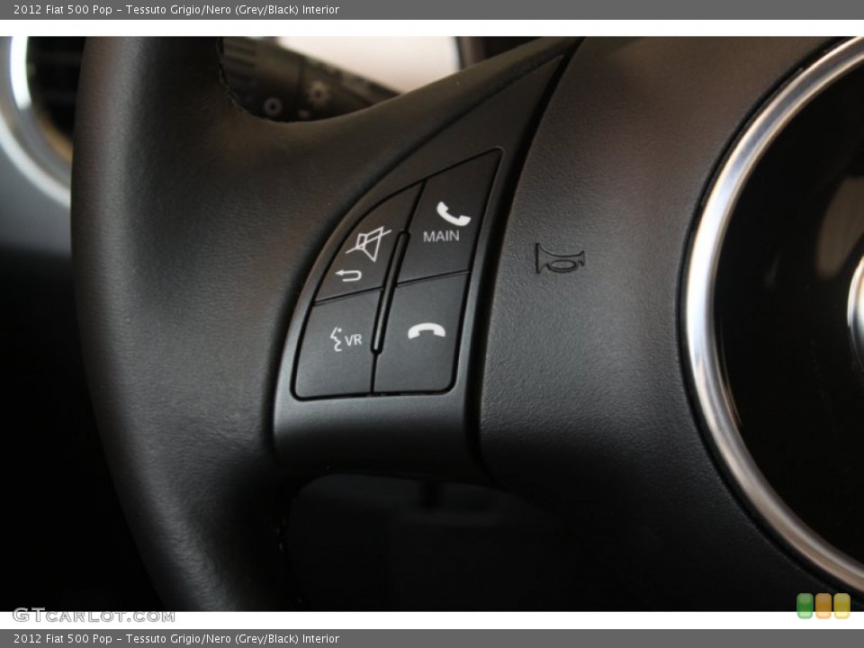 Tessuto Grigio/Nero (Grey/Black) Interior Controls for the 2012 Fiat 500 Pop #78457810