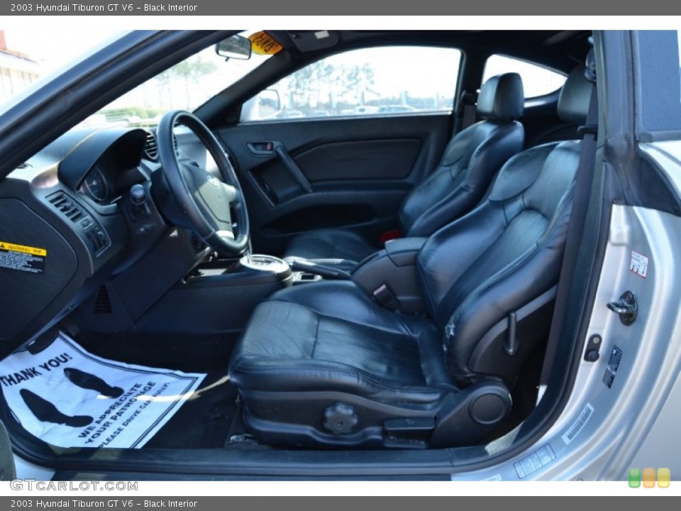 Black Interior Photo for the 2003 Hyundai Tiburon GT V6 #78458225