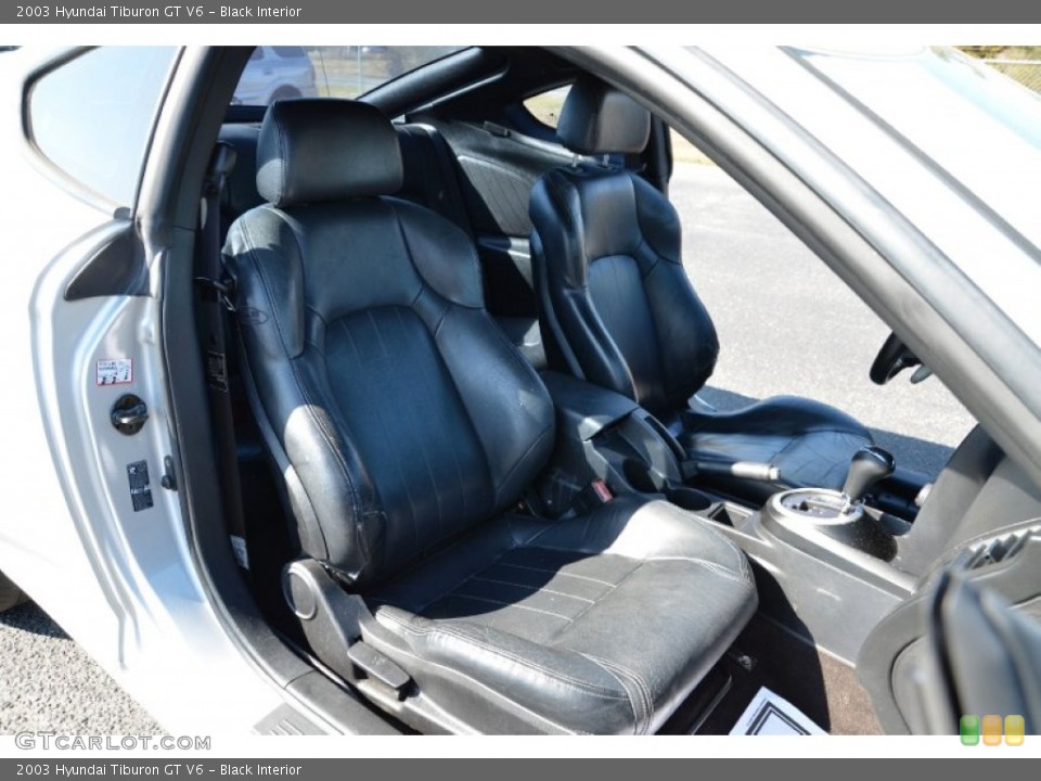 Black Interior Front Seat for the 2003 Hyundai Tiburon GT V6 #78458246