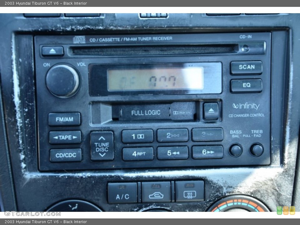 Black Interior Audio System for the 2003 Hyundai Tiburon GT V6 #78458300