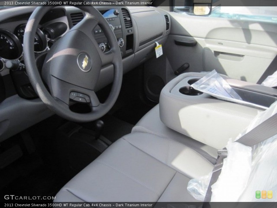 Dark Titanium Interior Prime Interior for the 2013 Chevrolet Silverado 3500HD WT Regular Cab 4x4 Chassis #78459143