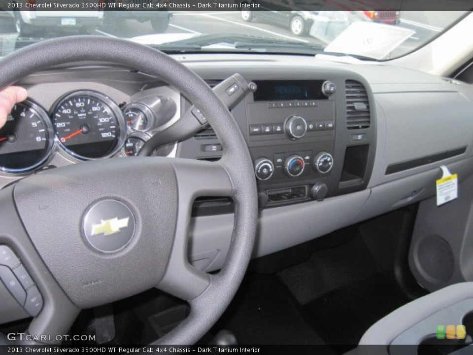 Dark Titanium Interior Dashboard for the 2013 Chevrolet Silverado 3500HD WT Regular Cab 4x4 Chassis #78459149