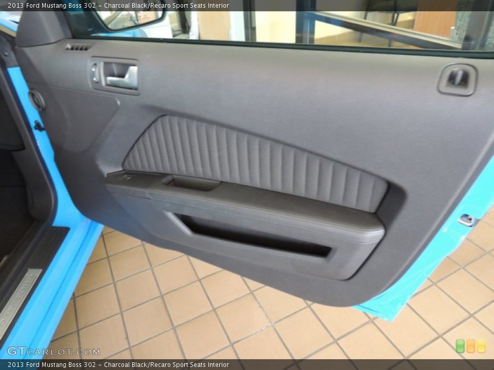 Charcoal Black/Recaro Sport Seats Interior Door Panel for the 2013 Ford Mustang Boss 302 #78462634